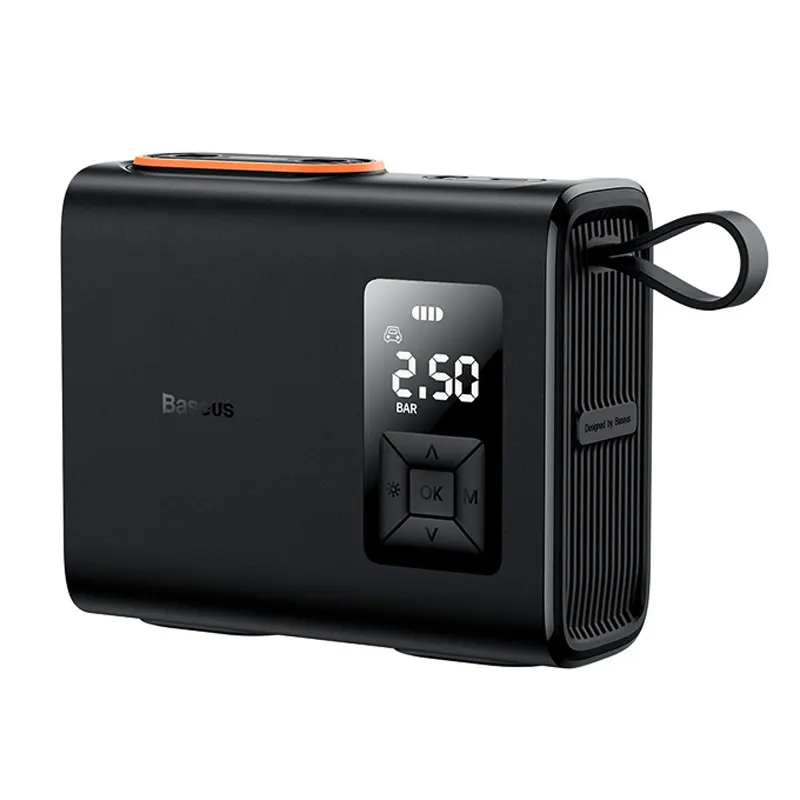 پمپ باد و چراغ قوه شارژی بیسوس مدل Mega Dual Cylinder BS-CG007