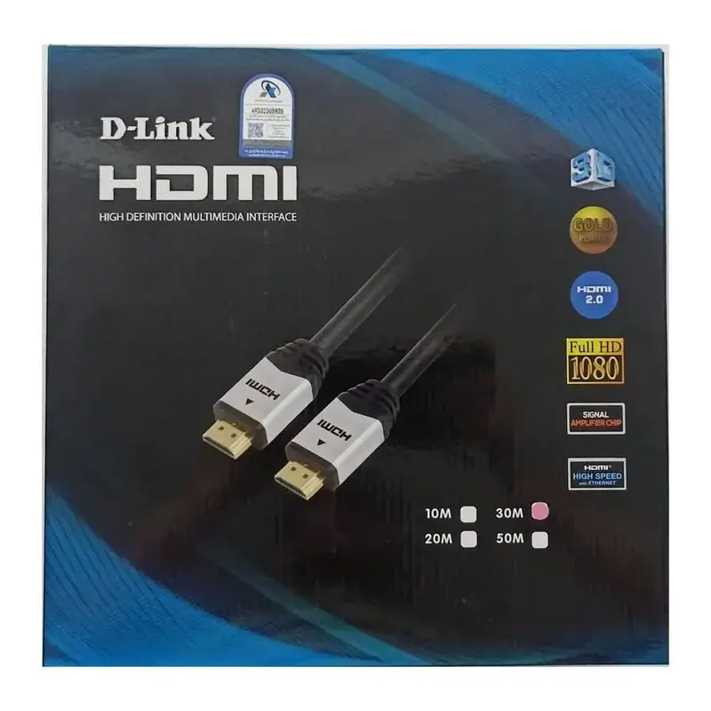 کابل HDMI دی لینک مدل HCB-4AABLBR-30 نسخه 2.0 کیفیت 4K طول 30 متر