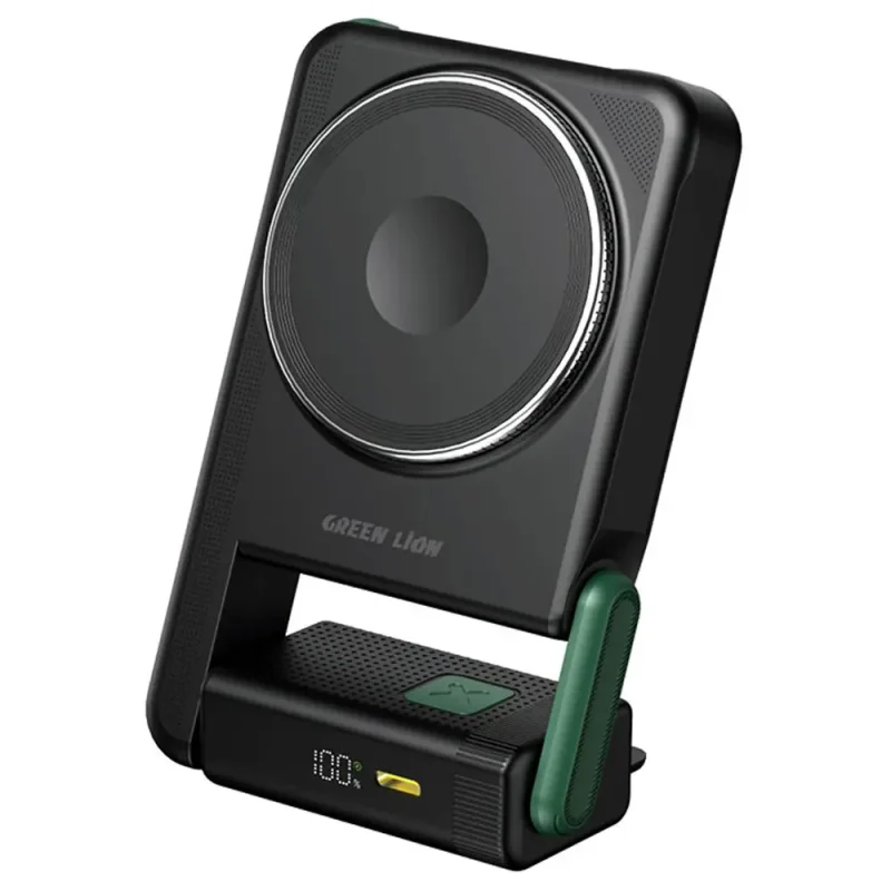 پاوربانک مگ سیف گرین لاین مدل Rotex Magsafe ظرفیت 10000 میلی آمپر ساعت توان 22.5 وات