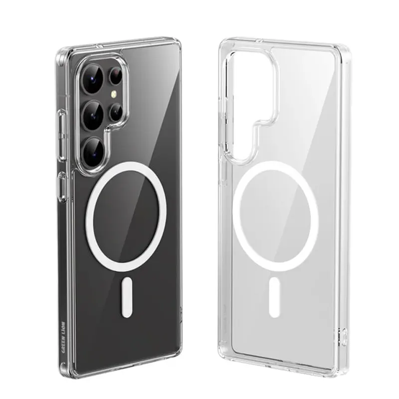 قاب شفاف MagSafe Crystal Clear گرین لاین سامسونگ S25 Ultra