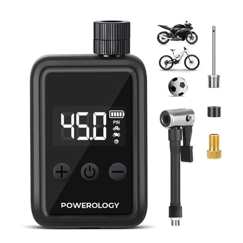 پمپ باد پاورولوژی مدل Powerology Tire Inflator P25CMAPBK