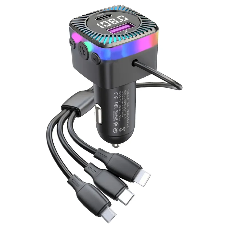 شارژر فندکی و اف ام پلیر بلوتوثی ارلدام مدل M98 توان 3.1 وات