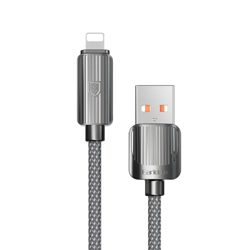 کابل شارژ USB به لایتنینگ ارلدام مدل EC-187L طول 1 متر توان 2.4 آمپر