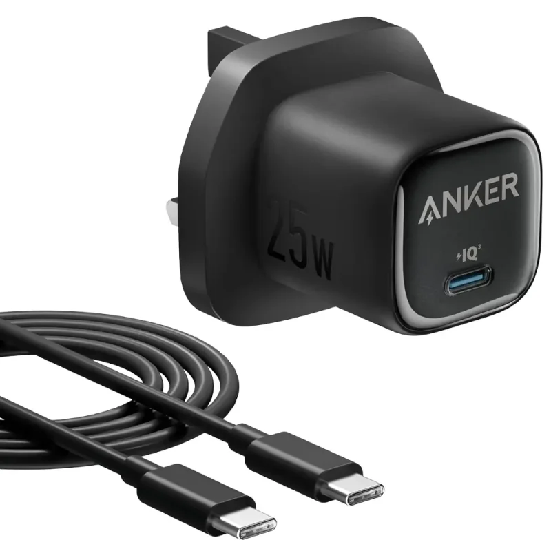 شارژر دیواری انکر مدل B2656 توان 25 وات با کابل USB-C