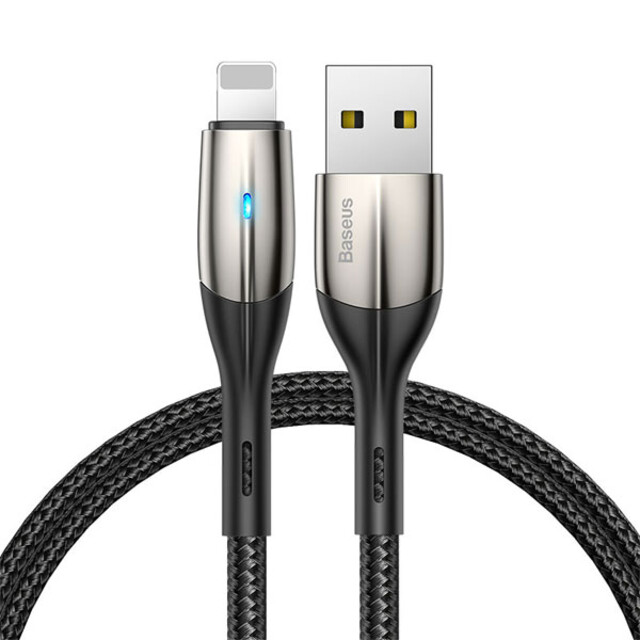 کابل شارژ USB به لایتنینگ بیسوس مدل Horizontal طول 1 متر توان 2.4 آمپر