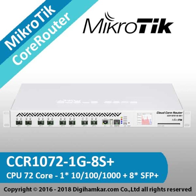 کر روتر میکروتیک مدل +CCR1072-1G-8S