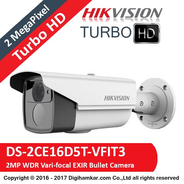 دوربين مداربسته TurboHD بولت هايک ويژن وری فوکال مدل DS-2CE16D5T-VFIT3