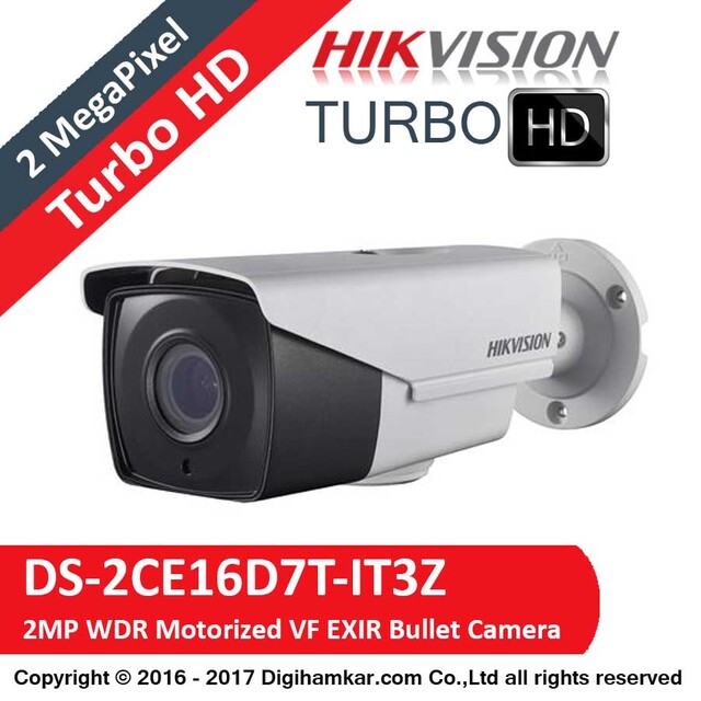 دوربين مداربسته TurboHD بولت هايک ويژن موتورایز مدل DS-2CE16D7T-IT3Z