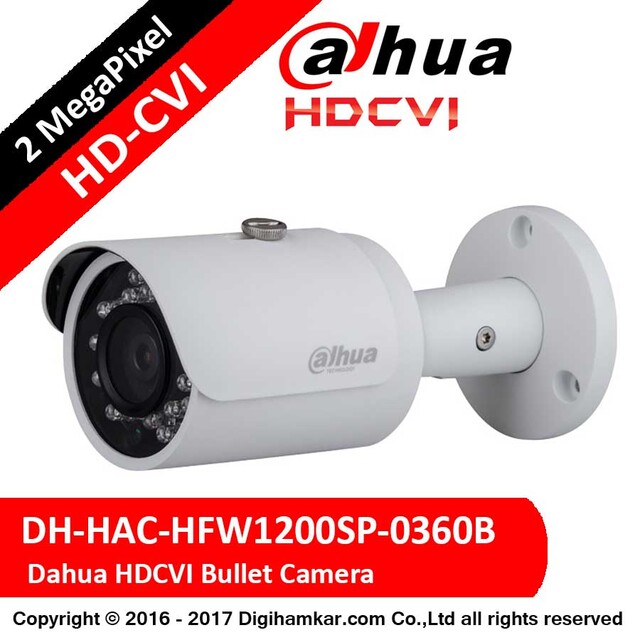 دوربین مداربسته بولت داهوا HD-CVI مدل DH-HAC-HFW1200SP-0360B