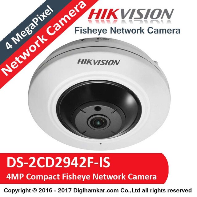 دوربين مداربسته تحت شبکه چشم ماهی هايک ويژن مدل DS-2CD2942F-IS