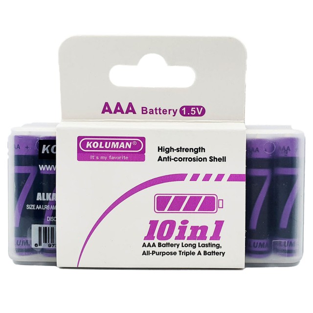 باتری نیم قلمی کلومن مدل سوپر آلکالاین بسته 10 عددی