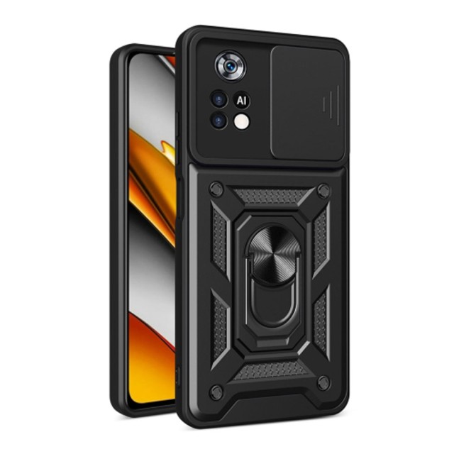 قاب ضد ضربه محافظ کشویی هولدر دار بتمن شیائومی Poco X4 Pro