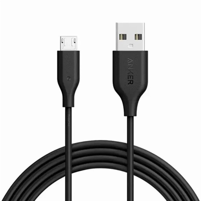 کابل شارژ USB به micro USB انکر مدل PowerLine A8133H12 طول 1.8 متر توان 2.4 آمپر