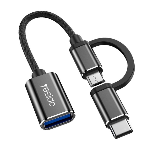 مبدل 3.0 USB به OTG microUSB/Type-C یسیدو Yesido GS02