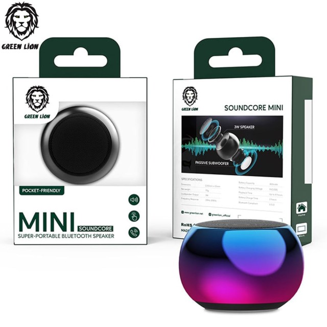 اسپیکر بلوتوث قابل حمل گرین لاین Green Lion GNMSM3 Mini Soundcore