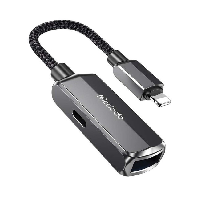کابل تبدیل لایتنینگ به یو اس بی مک دودو Mcdodo 2 In 1 Convertor Lightning to USB-A 3.0 + Lightning CA-2690