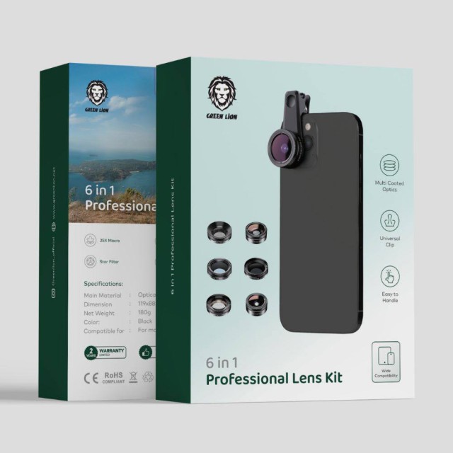 کیت لنز حرفه ای 6 در 1 گرین لاین Green Lion 6 in 1 Professional Lens Kit