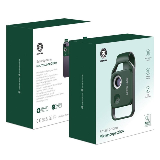 میکروسکوپ 200 برابری گوشی هوشمند گرین لاین Smartphone Microscope 200x