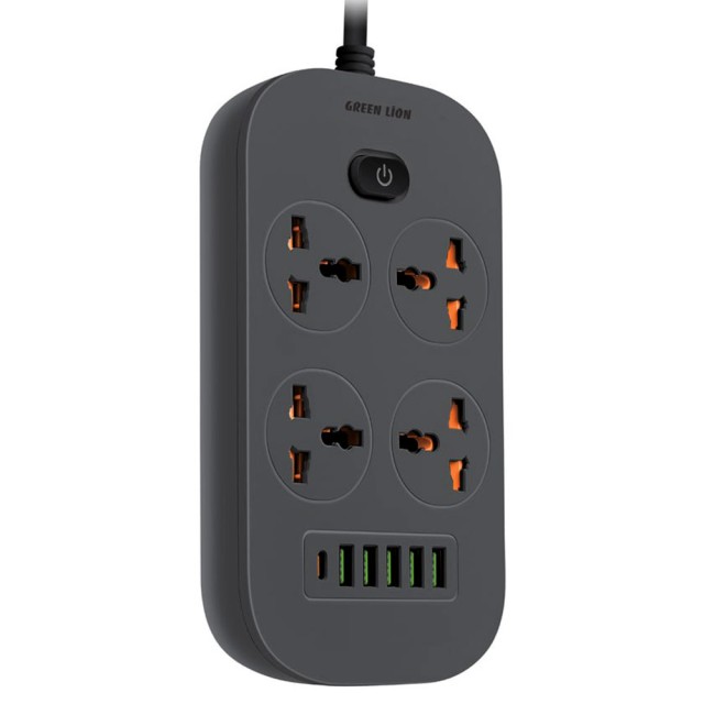 چندراهی و شارژر گرین لاین مدل GNPOWS5USBGY توان 2500 وات