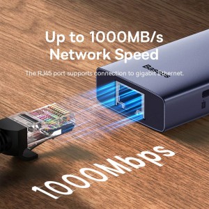 هاب تایپ سی چهار پورت USB 3.0 بیسوس مدل B0005280A813-00