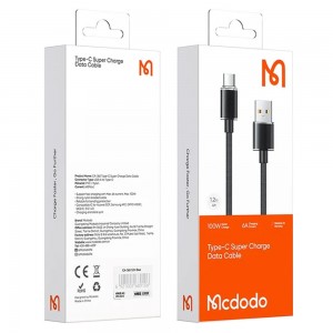 کابل شارژ USB به Type-C مک دودو مدل CA-365 طول 1.2 متر توان 100 وات