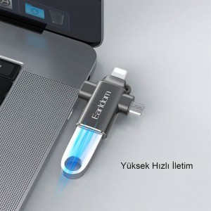 مبدل او تی جی USB3.0 به Type-C/Lightning/MicroUSB ارلدام مدل OT80