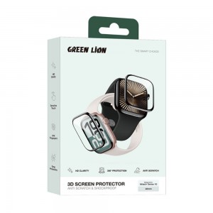 گلس اپل واچ سه بعدی ضد خش گرین لاین Green Lion 3D Apple Watch 46 mm