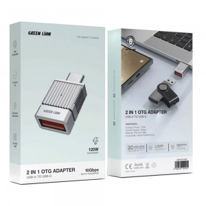 مبدل 3.0 USB به Type-C گرین لاین مدل Green Lion 2 in 1 OTG Adapter