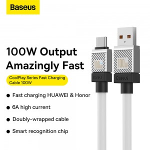 کابل شارژ USB به Type-C بیسوس مدل CoolPlay CB000046 طول 2 متر توان 100 وات