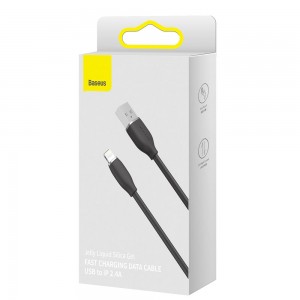 کابل شارژ USB به لایتنینگ بیسوس مدل Jelly Liquid Silica CAGD000101 طول 2 متر توان 2.4 آمپر