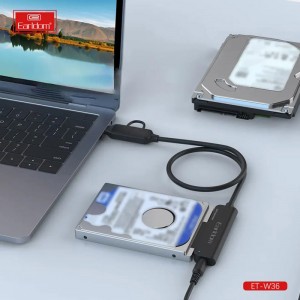 مبدل USB 3.0 و تایپ سی به SATA ارلدام مدل ET-W36