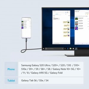 کابل تبدیل Type-C به HDMI انکر 311 مدل A8730 طول 1.8 متر