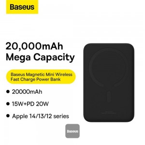 پاوربانک مگنتی بیسوس مدل Baseus Magnetic Mini PPCXM20 ظرفیت 20000 میلی آمپر ساعت توان 20 وات