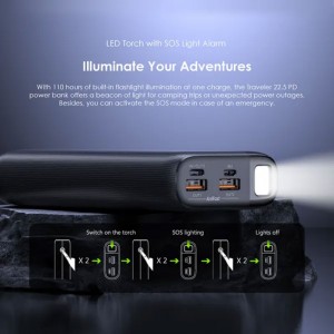 پاوربانک اورایمو مدل OPB-7204Q ظرفیت 20000 میلی آمپر توان 22.5 وات