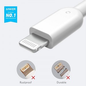 کابل شارژ USB به لایتنینگ انکر مدل Powerline II A8432 طول 0.9 متر توان 2.4 آمپر