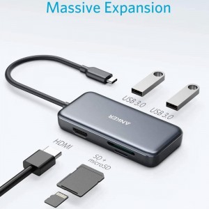 هاب تایپ سی پنج پورت انکر A8334HA1