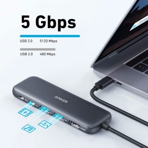 هاب تایپ سی پنج پورت انکر 332 مدل A8355