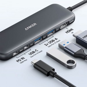 هاب تایپ سی پنج پورت انکر 332 مدل A8355