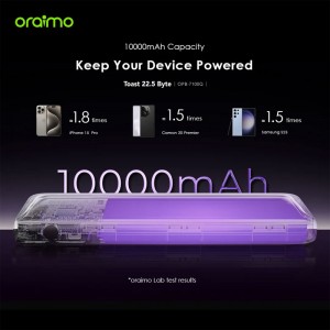 پاوربانک اورایمو مدل OPB-7100Q ظرفیت 10000 میلی آمپر توان 22.5 وات