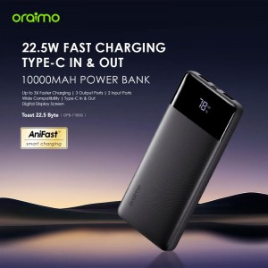 پاوربانک اورایمو مدل OPB-7100Q ظرفیت 10000 میلی آمپر توان 22.5 وات