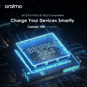 شارژر دیواری اورایمو Cannon 18D OCW-5183U+C53 توان 18 وات با کابل