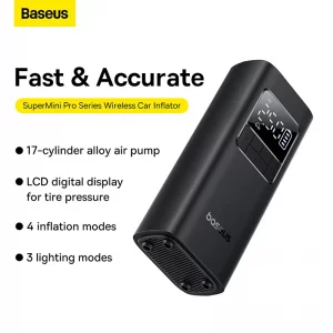 پمپ باد لاستیک خودرو بیسوس مدل SuperMini Pro BS-CG016