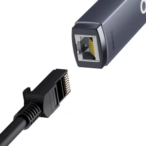 کابل تبدیل Type-C به LAN بیسوس Baseus BS-OH008 WKQX000313 1000Mbps