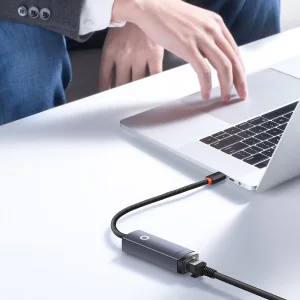 کابل تبدیل Type-C به LAN بیسوس Baseus BS-OH008 WKQX000313 1000Mbps