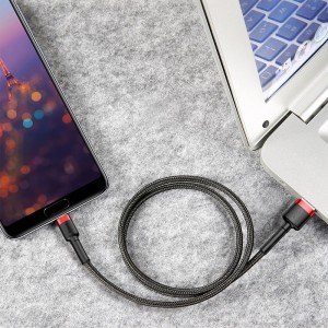 کابل شارژ USB به Type-C بیسوس مدل Cafule CATKLF-CG1 طول 2 متر توان 2 آمپر