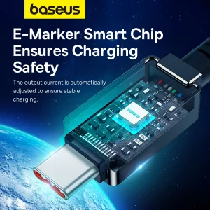 کابل شارژ USB-C به USB-C بیسوس مدل Unbreakable CB000051 P10355800221-01 طول 2 متر توان 100 وات