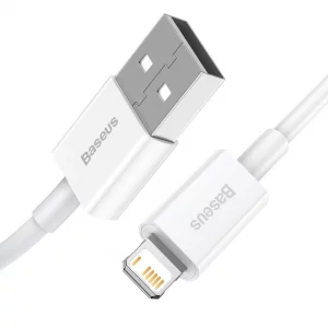 کابل شارژ USB به لایتنینگ بیسوس مدل Superior CALYS-02 طول 25 سانت توان 2.4 آمپر