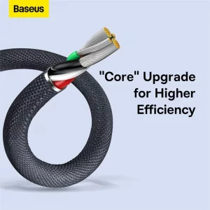 کابل شارژ USB به لایتنینگ بیسوس مدل Crystal Shine CAJY000001 طول 1.2 متر توان 2.4 آمپر