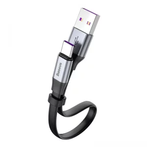 کابل شارژ USB به Type-C بیسوس مدل Simple HW CATMBJ-BG1 طول 23 سانتی متر توان 40 وات