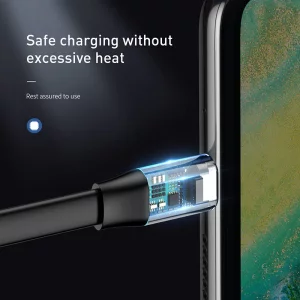 کابل شارژ USB به Type-C بیسوس مدل Simple HW CATMBJ-BG1 طول 23 سانتی متر توان 40 وات